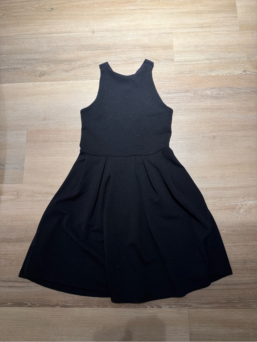 Authentic American Heritage Black Sleeveless Fit-and-Flare Dress